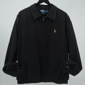 Polo Ralph Lauren Men’s XL Black Harrington Jacket Full Zip Pony Logo